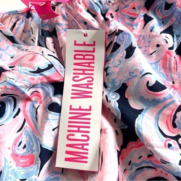 Lilly Pulitzer Willa Top Its for Shore High Tide Navy Size XS NEW - Picture 10 of 14